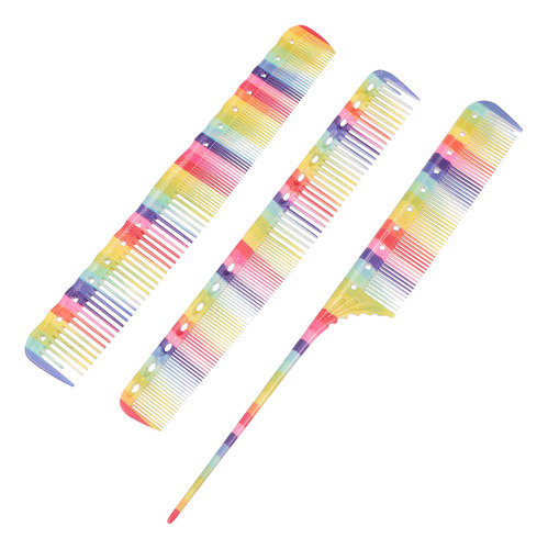 Peineta Con Forma De Cola Rainbow Comb Personality, 3 Unidad