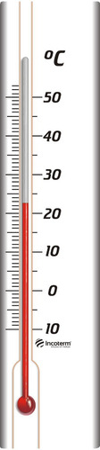 Termômetro Ambiente De Madeira Branco Incoterm