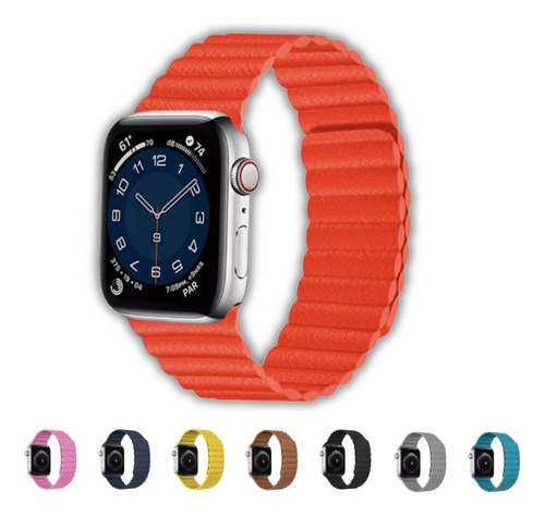 Correas Para Apple Watch Cuero Magnetico 10 Colores