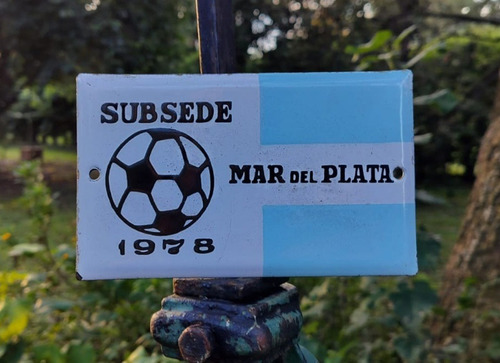Cartel Enlozado Mundial Argentina 78 Subsede Mar Del Plata (Usado)