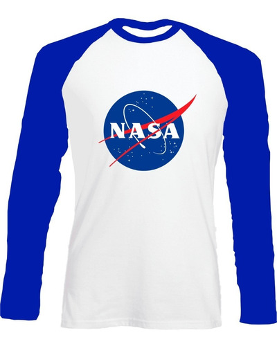 Camiseta Nasa Space Rocket York Manga Larga Camibuso