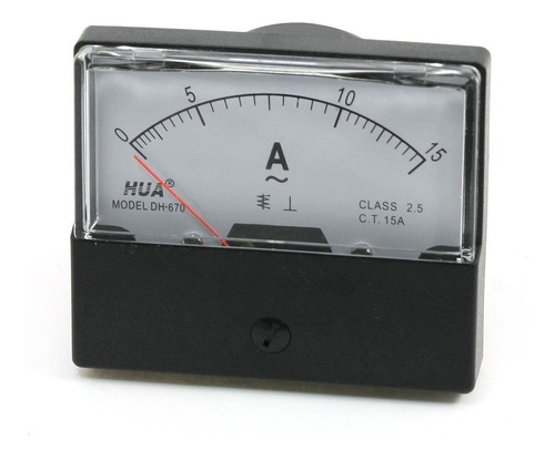 Ammeter Dh-670 Ac 0-15a Panel Aguja Amperaje Rectangular
