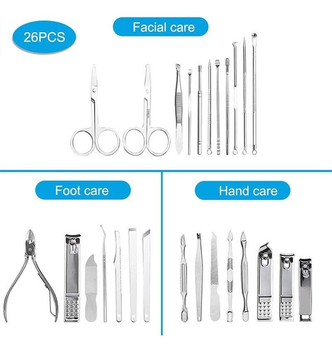 Set Manicura Con Estuche 26 Piezas