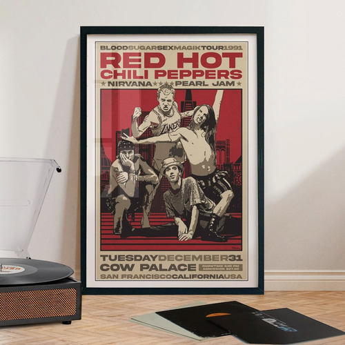 Cuadro 60x40 Rock - Red Hot Chili Peppers - Poster Concert