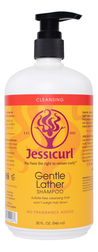 Jessicurl, Champu Gentle Lather, Sin Fragancia Anadida, 32 O