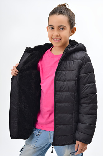Campera Atomik Con Piel Inflada Niño Niña Del Talle 6 Al 16.