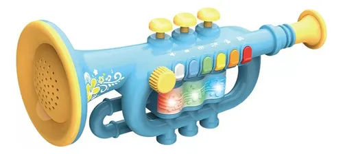 Generisch Trompeta De Juguete Interactiva – Instrumento Musical Simulado De 35 Cm Para Niñas Y Padres (Color Azul Cielo)