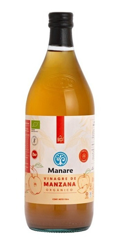 Vinagre De Manzana Orgánico Manare 1 Litro