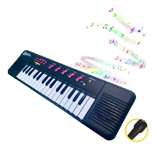 Teclado Piano Digital Electronico Musica Con Microfono Niños