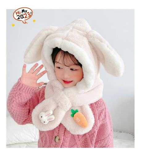 / Conjunto De Gorros De Invierno Con Orejas De Conejo For
