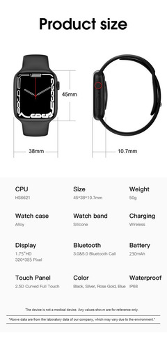 1.75 Bt Y Pantalla En Con Reloj Iwo Smart Pro W27