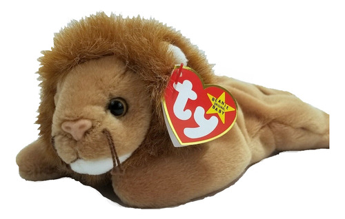 Peluche Ty Beanie Babies Roary León Acostado Edición 1996