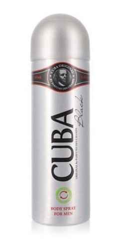 Body Spray Cuba Black Para Hombre De Cuba Paris 200ml