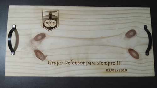 Imagen 6 de 6 de Tablón 30x60cm Asado O Picada Grabado Láser Personalizadas