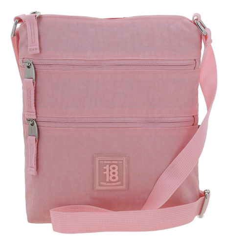 Crossbody Rosa Con Triple Cierre 1818 Zilp