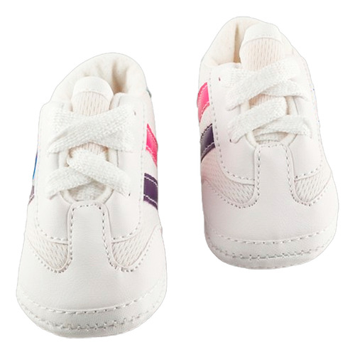 Tenis Niña Bebé Deportivo Cómodos Ligeros Blancos Erik-bc