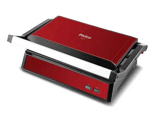 Sanduicheira E Grill Philco 2 Em 1 Pgr28vi Inox Red 1250w