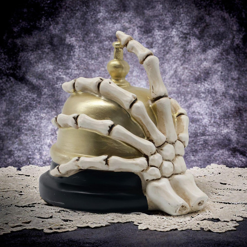 Estatua De Mano De Esqueleto Y Campana De Halloween, Regalo
