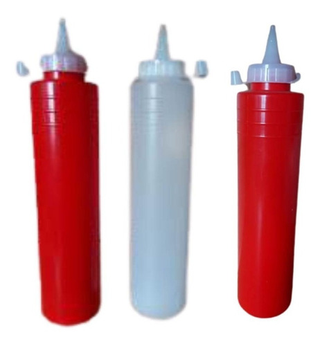 Salsero  Dispensador De Salsas, Oprimible 500ml   Pack De 3 