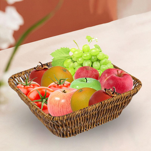 Cesta De Frutas Cesta De Verduras Cuadrado 26x26x7.5cm