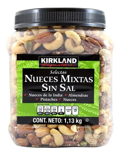 Kirkland Signature Nueces Mixtas Sin Sal Con 1.13 Kg