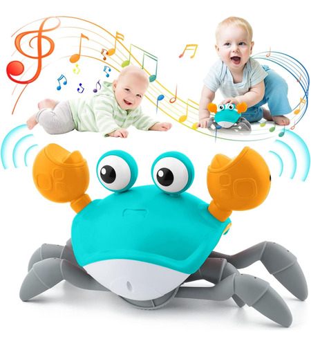 Juguete De Cangrejo Gateando Inducción Música Luz Para Bebé