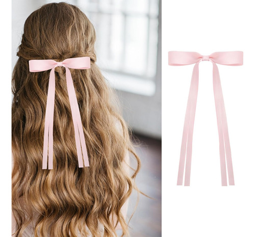 6 Pinzas Para El Pelo Con Lazo Para Mujer, Color Negro, Beig