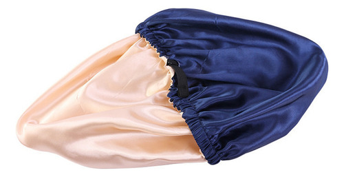 Gorro Satinado Para Dormir, Doble Capa, Reversible, Ajustabl