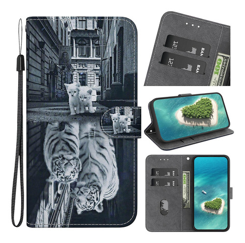 Funda Tipo Cartera De Piel Para Motorola Moto G52