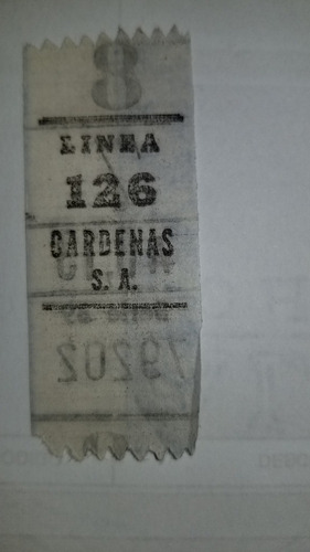 Boleto Colectivo Antiguo (Usado)