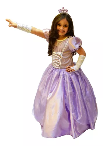 Vestido Infantil Princesa Sofia Com Luva E Saiote De Armação - Loja Moda  Sunset - o melhor da Moda Feminina.