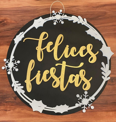 Imagen 9 de 9 de Colgante Para Puerta Navideño, Personalizado 40cm, Navidad