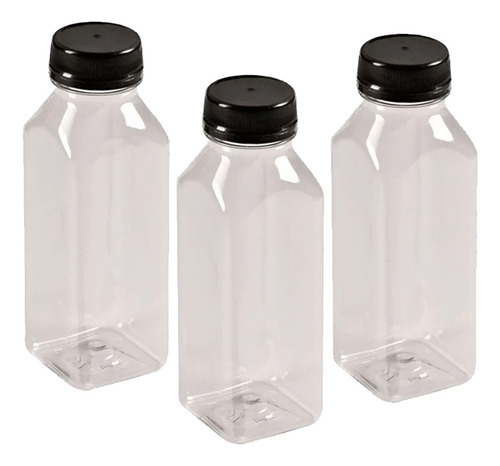 20 Garrafas Plásticas Descartável Para Suco Cristal 300 Ml