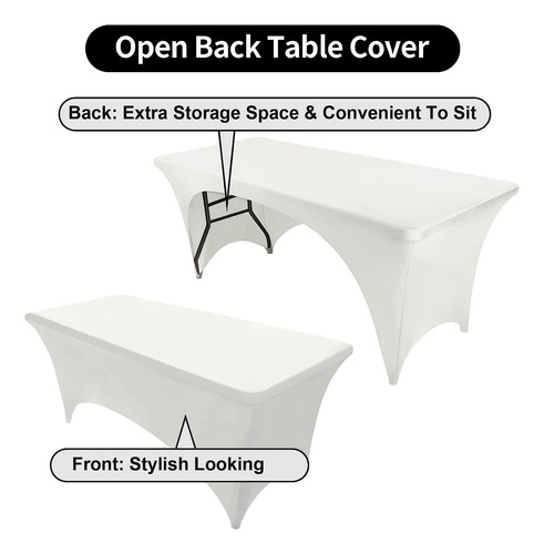 Mantel Elástico Para Mesa Ajustable Color Marfil