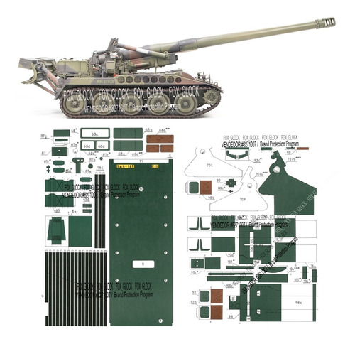 M110 A2 Escala 1.25 Papercraft