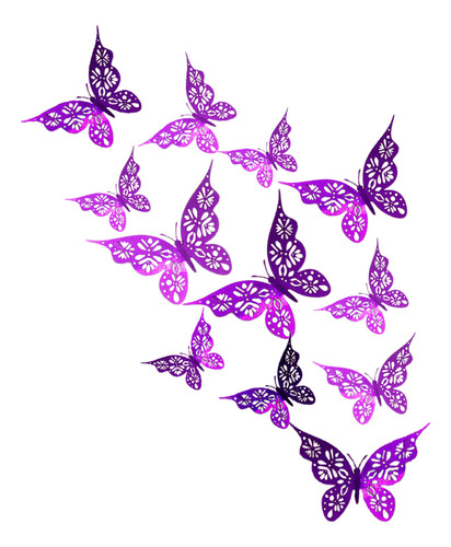 Adhesivo Mural Con Forma De Mariposa, 24 Unidades