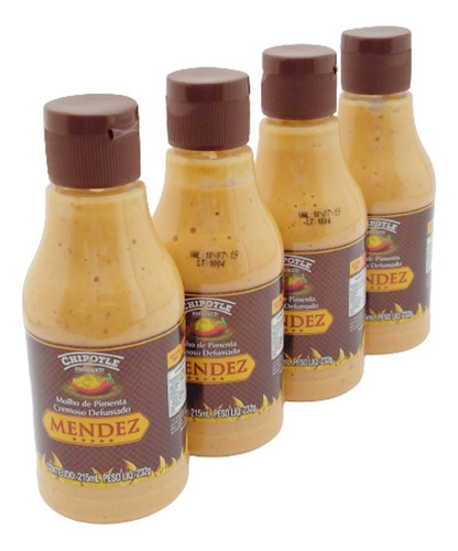 Pimenta Mendez Molho Defumado Chipotle 215ml 04 Unidades