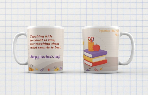 Imagen 5 de 7 de Taza Regalo Día Del Maestro - Español E Inglés