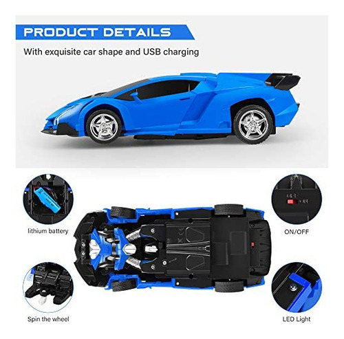 Juguete A Control Remoto Kkones Auto Azul T