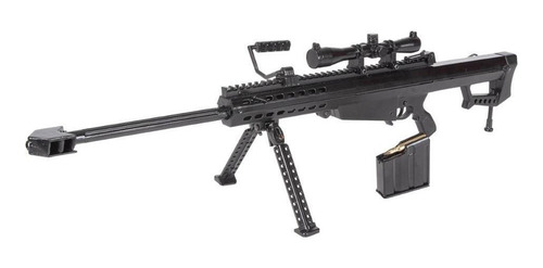 Imagem 2 de 5 de Miniatura Decorativa Coleção Em Metal Sniper Barret 36cm