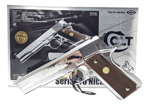 Pistola Airsoft 1911 Colt Government Tokyo Marui 6mm Silver