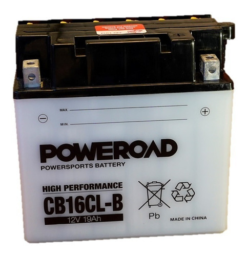 Imagen 1 de 1 de Bateria Motos Poweroad Cb16cl-b (yb16cl-b) 12v