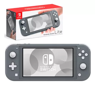 Console Nintendo Switch Lite Portátil Cinza 128gb Com Jogos Já Instalados