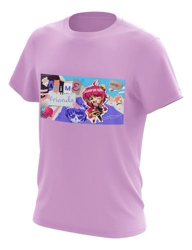 Camiseta Anime Friends Maru Chan Omg Lilás
