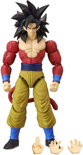 Figura De Acción  Goku Super Saiyan 4 De Bandai Dragon Stars