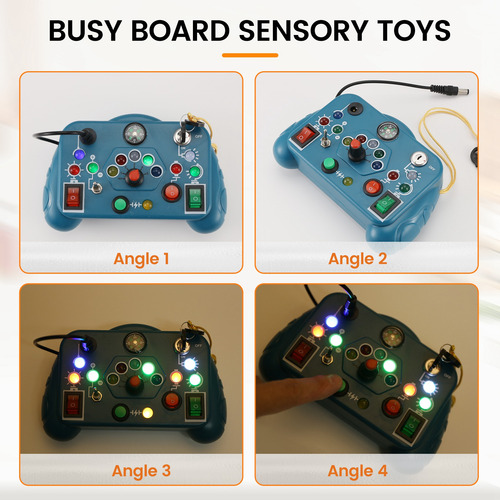 Dibujo Animado De Juguetes Sensoriales Busy Board Con Luz Le
