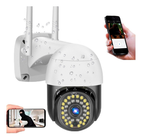 Camara De Vigilancia Wifi Full Hd 1080p 360° Ip Exteriores