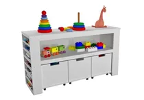 Comprar Organizador Com Baús Porta Livros E Porta Carrinhos 100% Mdf