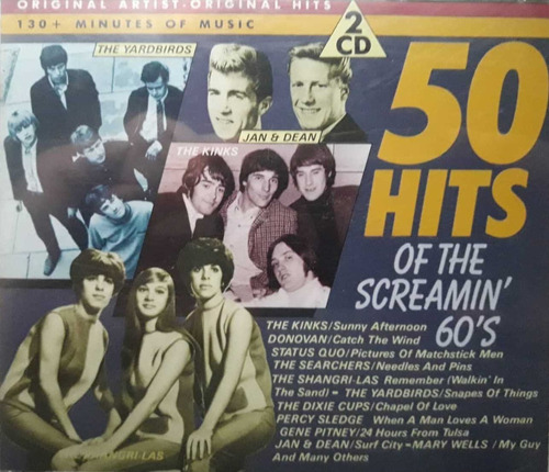 50 Hits Of The Screaming 60s Beach Boys Petula Gore 2 Cd Pvl