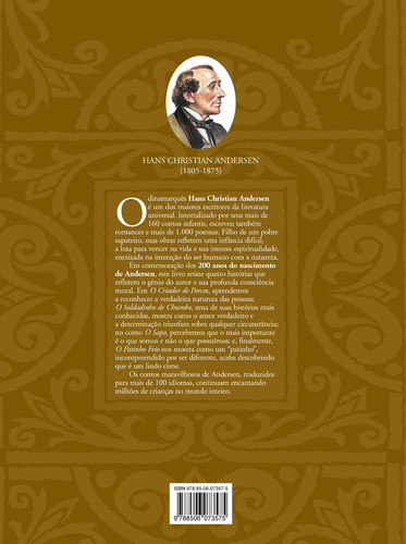 Hans Christian Andersen: 200, de Christian Andersen, Hans. Contos de Andersen Editorial Editora Melhoramentos Ltda., capa mole em português, 2015